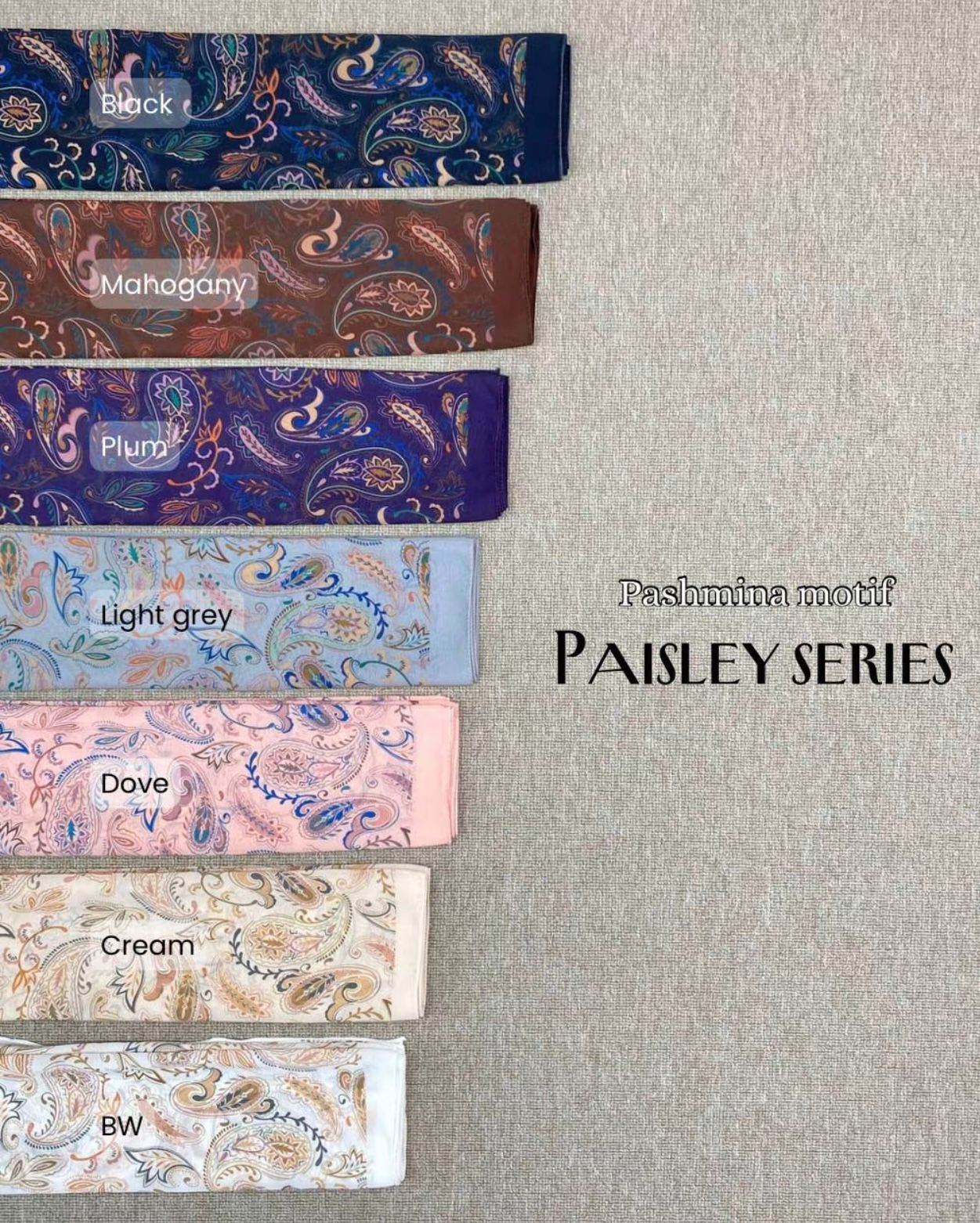 Pashmina Motif Cerutu Baby Doll Premium - Jilbab Floral Elegant Mudah Dibentuk Tegak di Dahi Adem